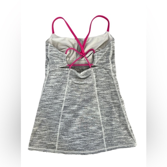 Lululemon Dancing Warrior Tank Top Silver Spoon Jewelled Magenta Women’s Size 4 - Picture 2 of 5